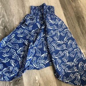 *New* Kids Harem Pants Blue & White Giraffe 🦒